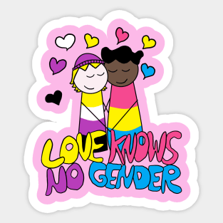 Love Knows No Gender (Nonbinary and Pansexual) Sticker